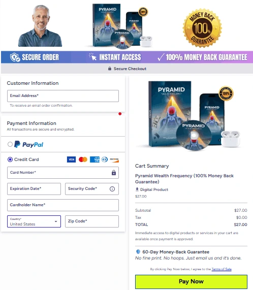 Pyramid Wealth Frequency Checkout Page